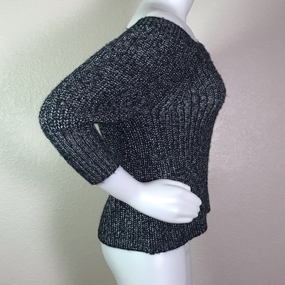 ALICE + OLIVIA BLACK & SILVER SWEATER - Picture 4 of 8